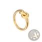 Geometric Truelove Knot Titanium Steel Ring