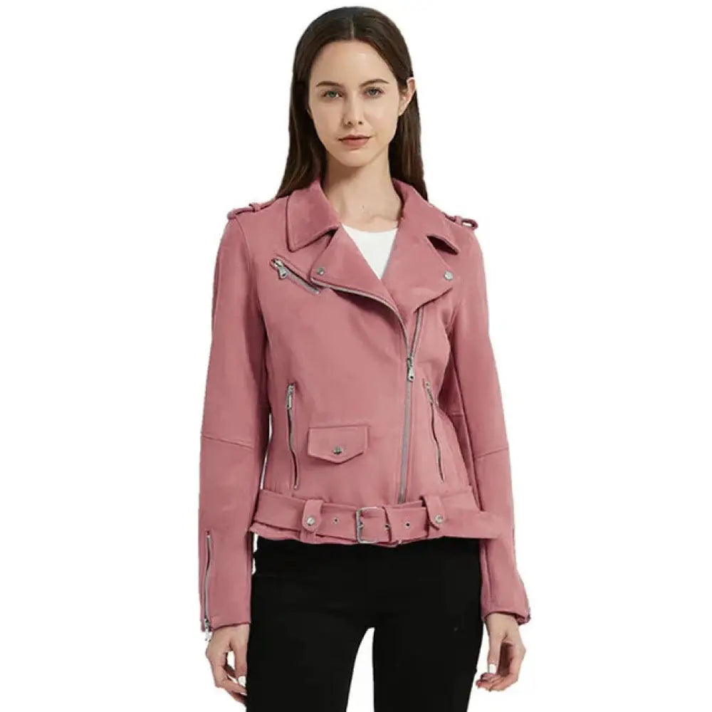 Embroidered Floral Faux Leather Biker Jacket