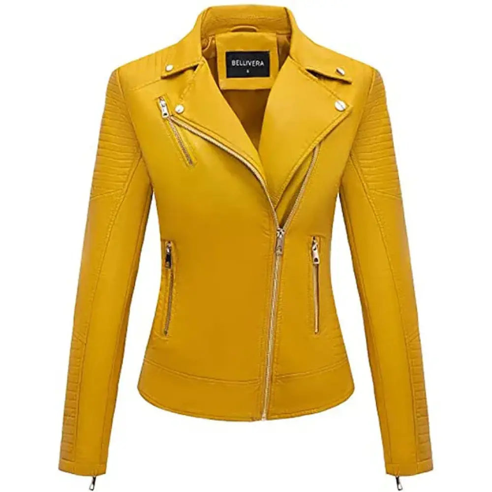 Embroidered Floral Faux Leather Biker Jacket