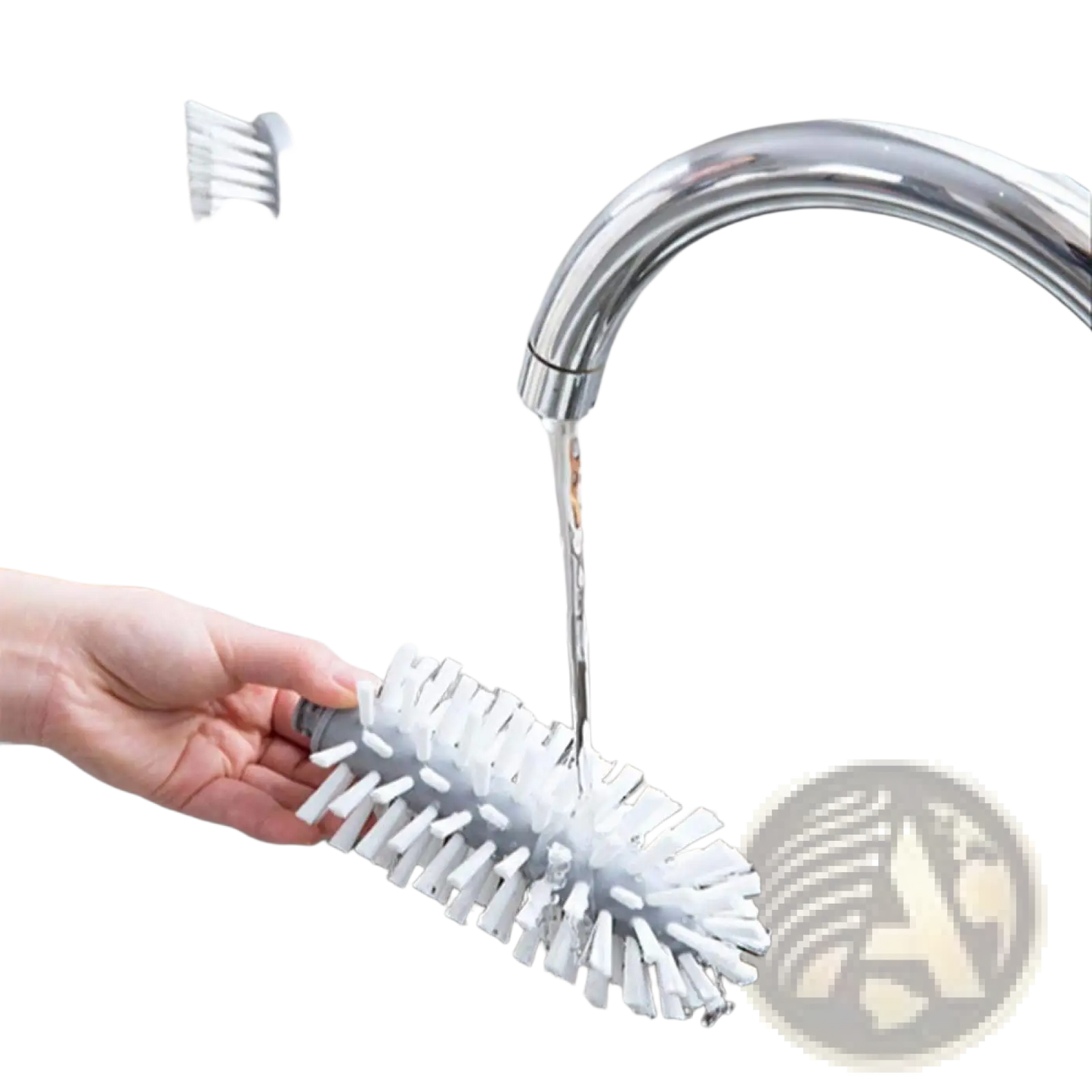 Glass Cleaning Brush with Suction Cup Sink Scrubber
