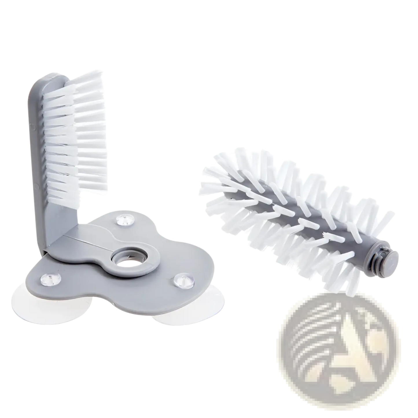 Glass Cleaning Brush with Suction Cup Sink Scrubber