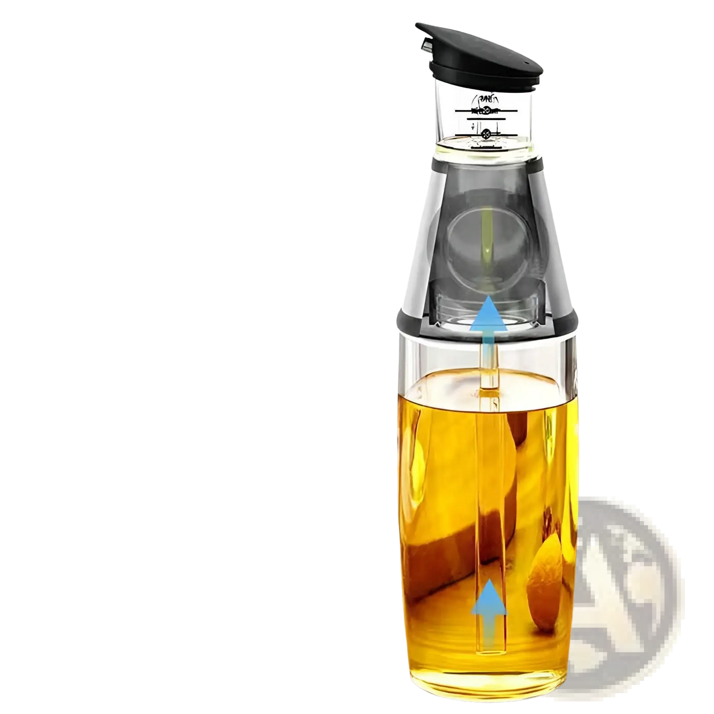 Glass Oil Dispenser with Precision Measuring Cup