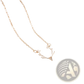 Gold Antler Gemstone Pendant Clavicle Necklace