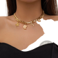 Gold Boho Sea Charm Choker and Bracelet Set