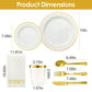 Gold Dinnerware Set 175pcs Disposable Service for 25