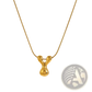 Gold Letter a Layered Snake Chain Necklace
