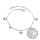 Gold Plated Charm Bracelet with Crystal Accents