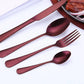 Luxury Gold-plated Stainless Steel Steak Cutlery Set