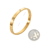 Gold Plated Stainless Steel Zirconia Gemstone Bangle Bracelet