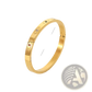Gold Plated Stainless Steel Zirconia Gemstone Bangle Bracelet
