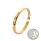 Gold Plated Stainless Steel Zirconia Gemstone Bangle Bracelet