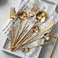 Luxury Gold 304 Stainless Steel Cutlery Set