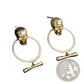 Gold Skull Tassel Earrings with Zircon Accents