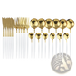 Gold Stainless Steel Cutlery 24pc Pink Two-tone Set