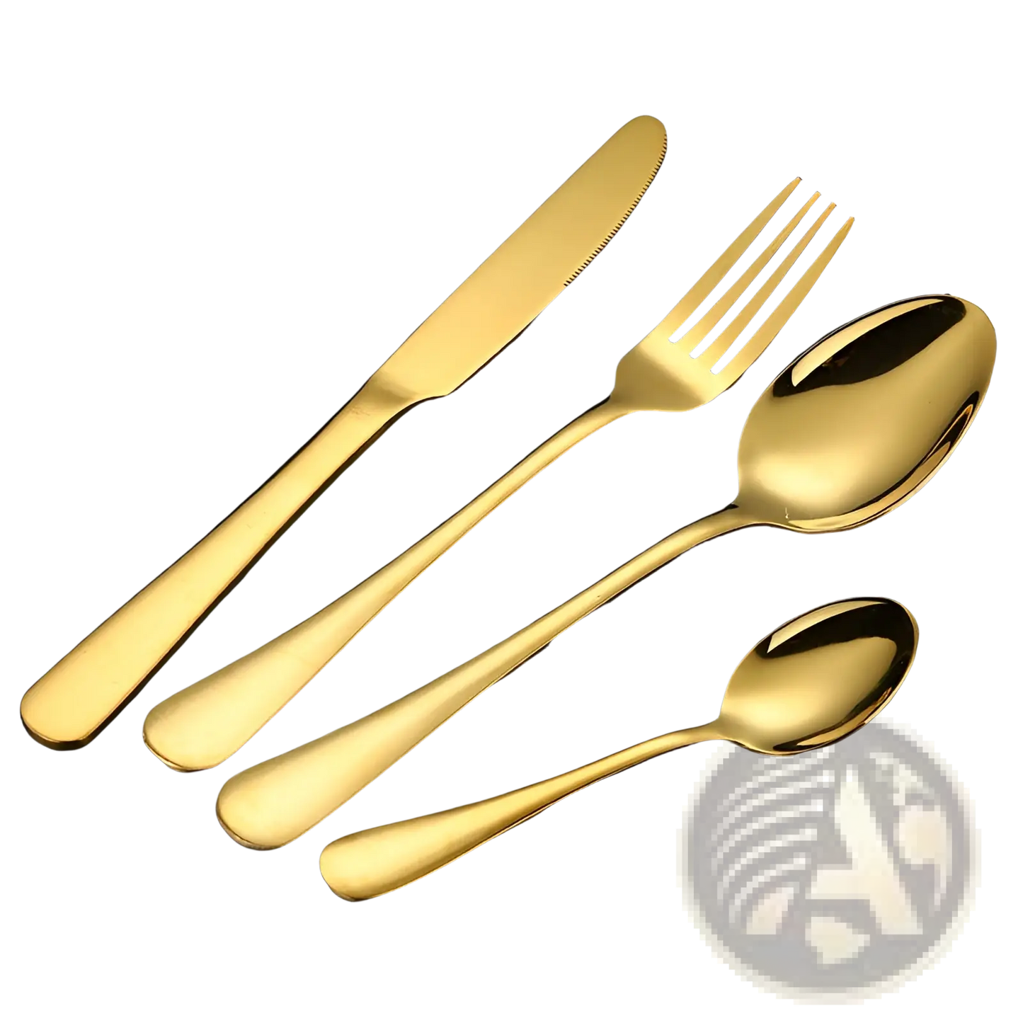 Gold Stainless Steel Cutlery Set 24 Piece Tableware