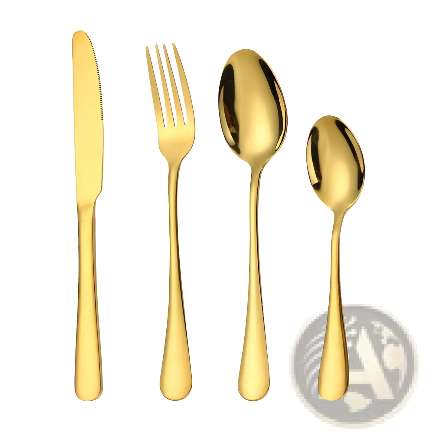 Gold Stainless Steel Cutlery Set 24 Piece Tableware