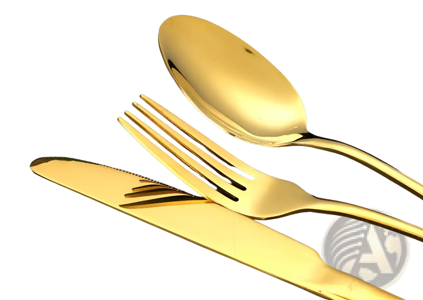 Gold Stainless Steel Cutlery Set 24 Piece Tableware