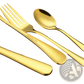 Gold Stainless Steel Cutlery Set 24 Piece Tableware
