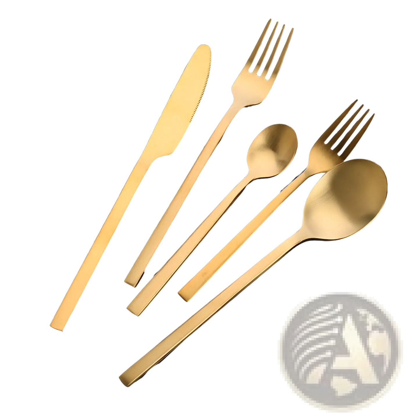 Gold Stainless Steel Cutlery Set Matte Design