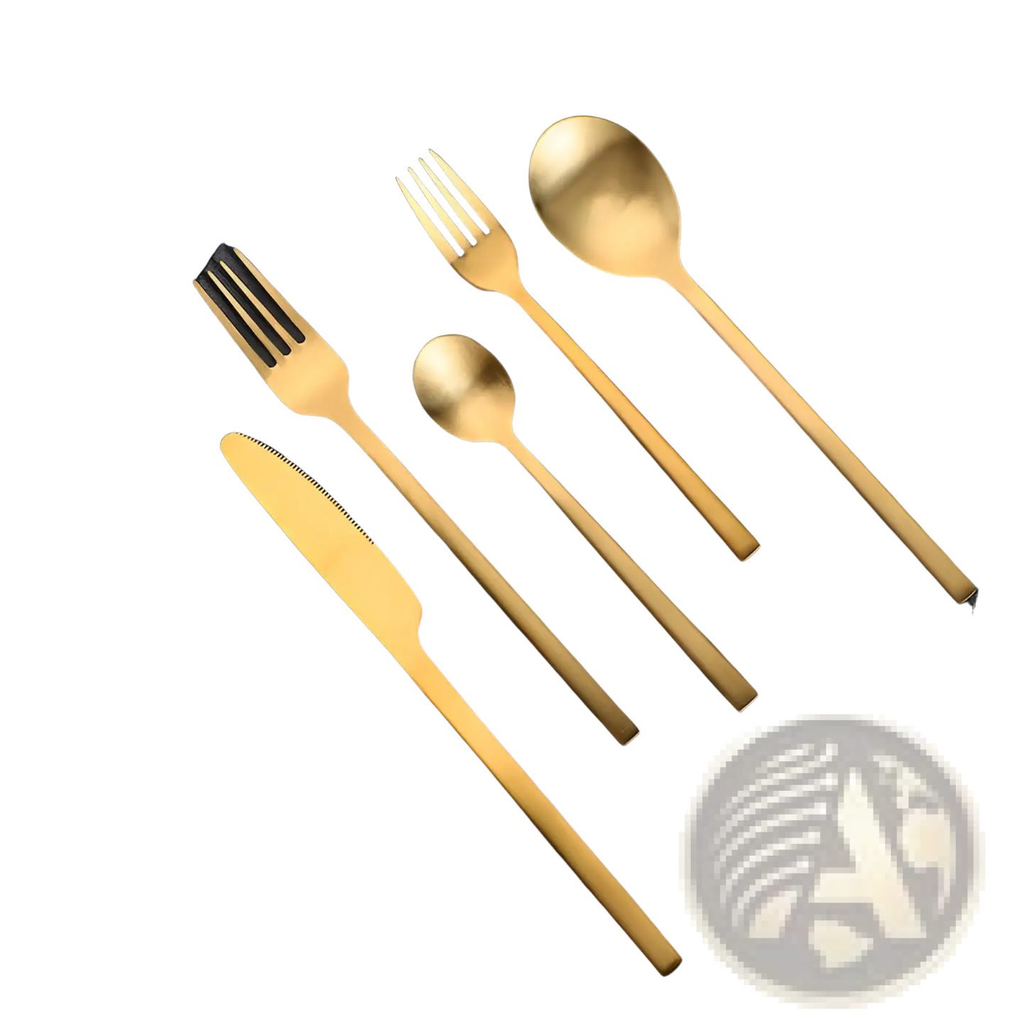 Gold Stainless Steel Cutlery Set Matte Design