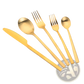 Gold Stainless Steel Cutlery Set Matte Design