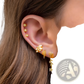 Gold Star and Moon Butterfly Earring and Cuff Set