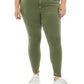 Celebrity Pink Women's Trendy Plus Size Skinny Ankle Jeans Dark Green Size 20W