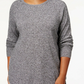 Karen Scott Women's Plus Size Curved-Hem Pullover Sweater Grey Size 2X
