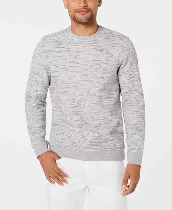 Alfani Men's Heathered Sweatshirt Gray Size Large