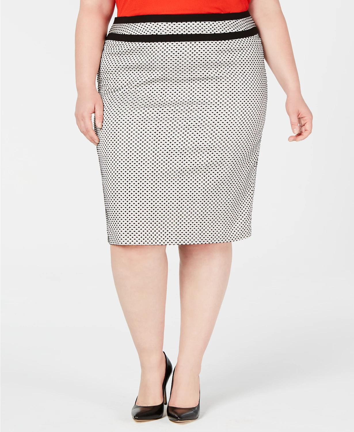 Calvin Klein Women's Piped-Trim Skirt Med Gray Size 22W