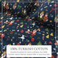 Turkish Cotton Christmas Flannel Sheet - Whittaker Collection