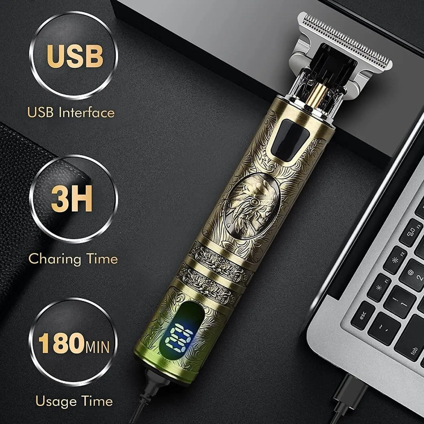 Hair Clippers Professional Gold t Blade Trimmer for Men