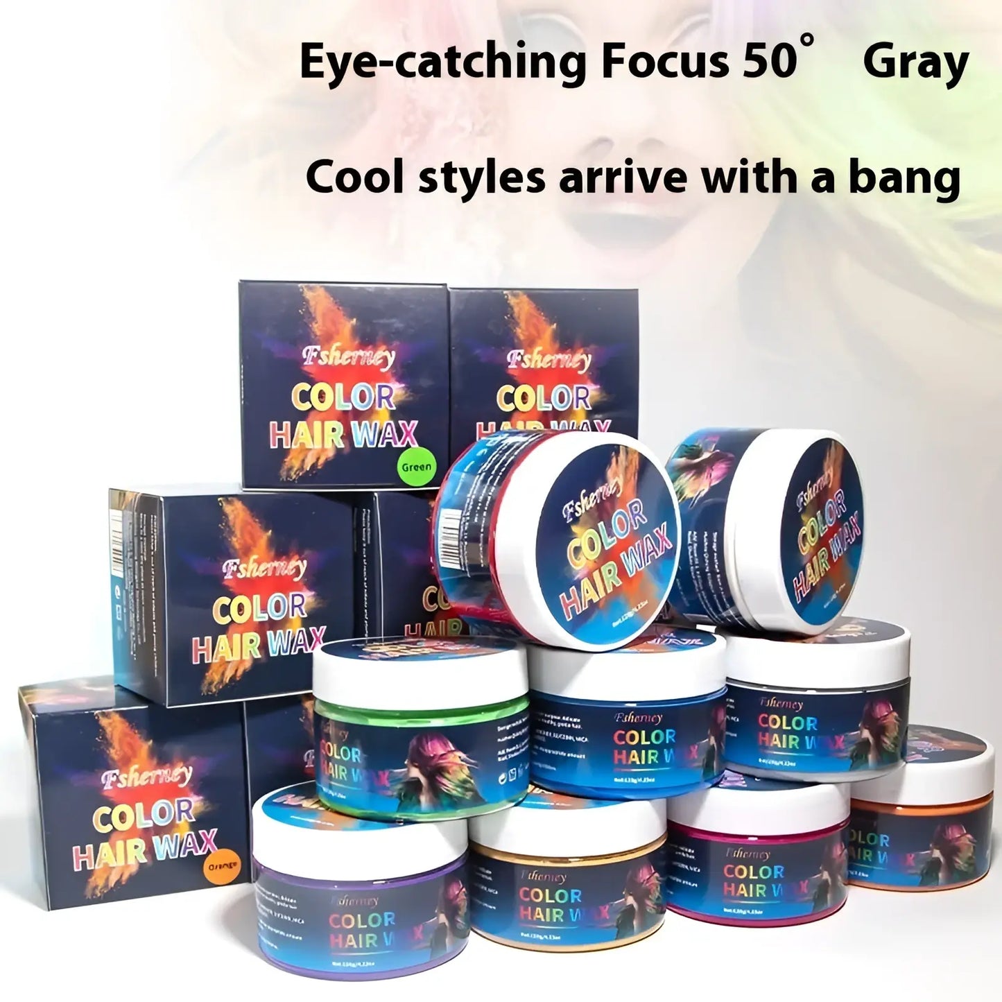 Hair Color Wax Styling Clay 120g Strong Hold Mud