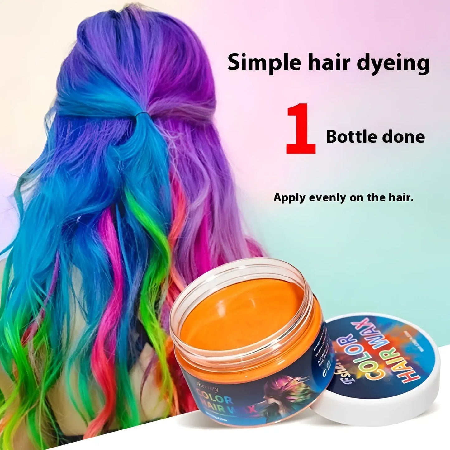Hair Color Wax Styling Clay 120g Strong Hold Mud