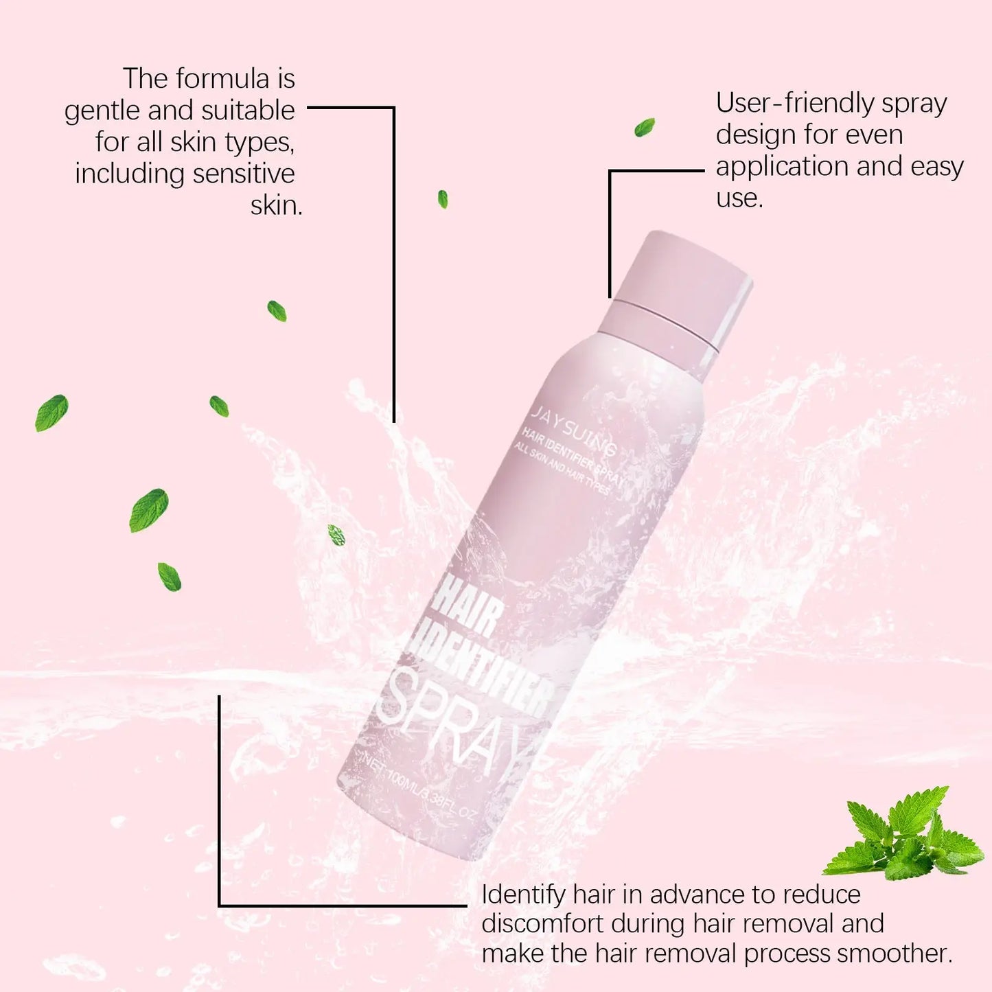 Hair Identifier Spray and Dermaplaning Razor Set