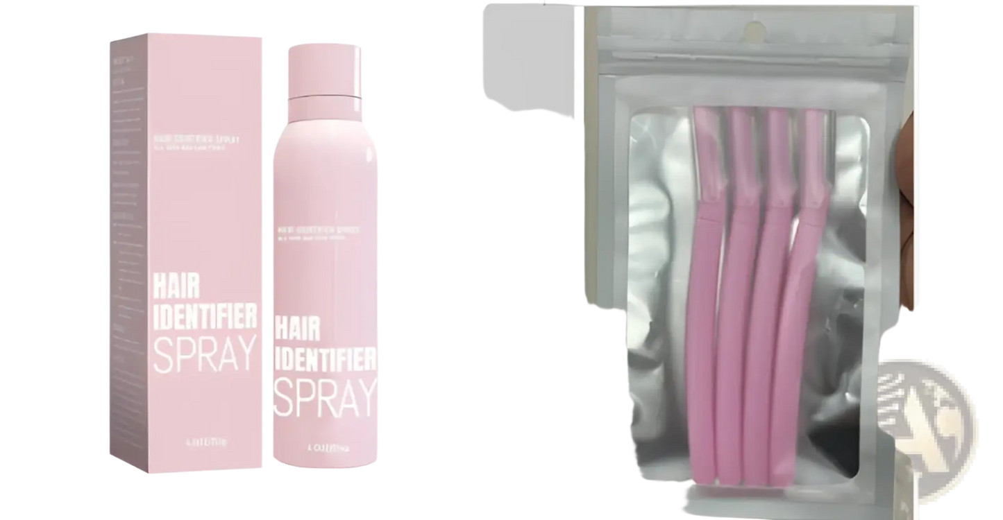 Hair Identifier Spray and Dermaplaning Razor Set