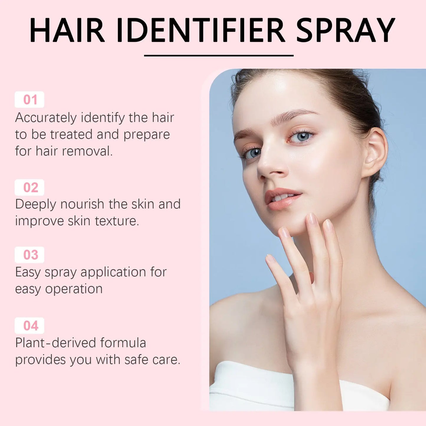 Hair Identifier Spray and Dermaplaning Razor Set