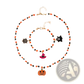 Halloween Ghost and Pumpkin Beaded Jewelry Set