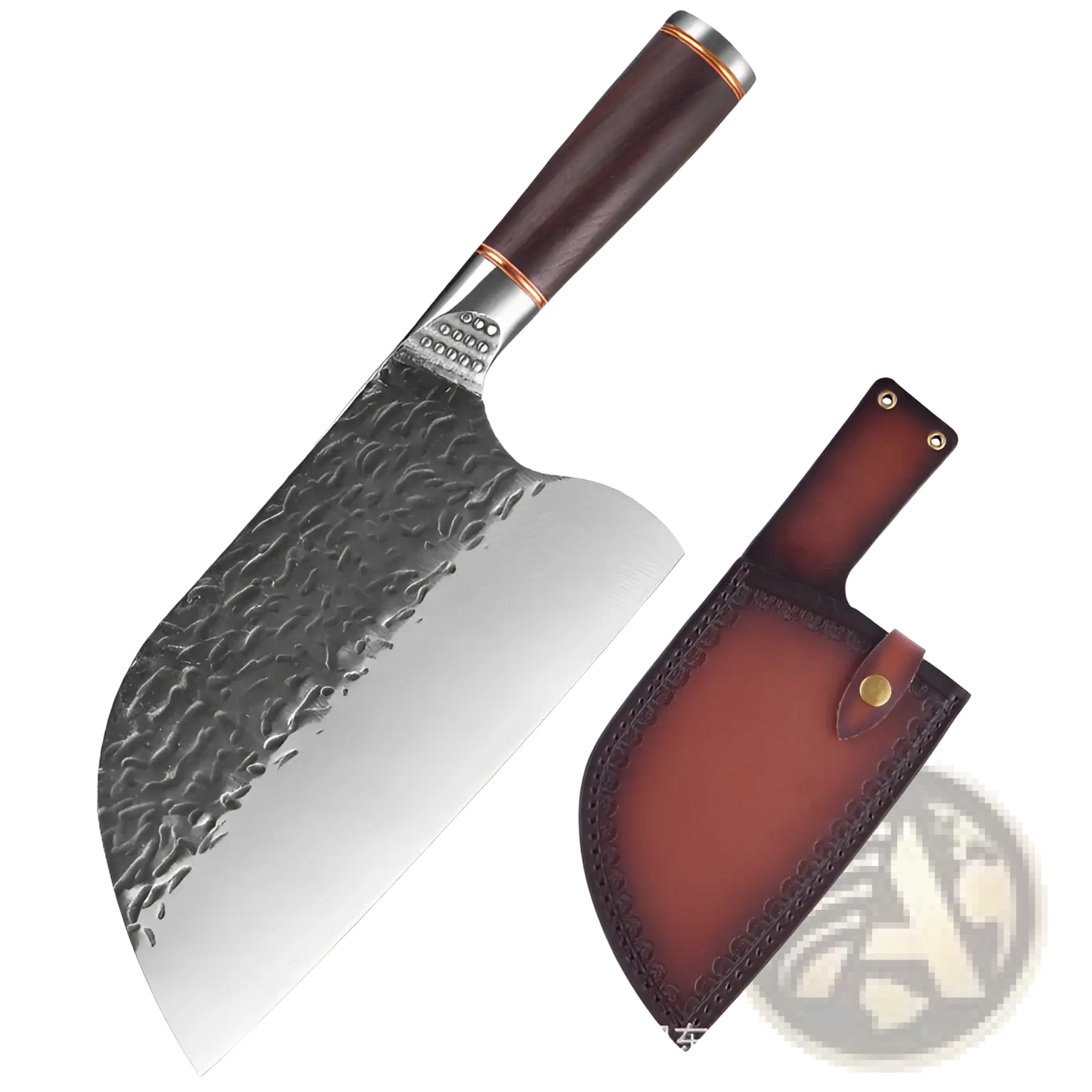 Hammered Stainless Steel Chef Knife Set 5 Piece