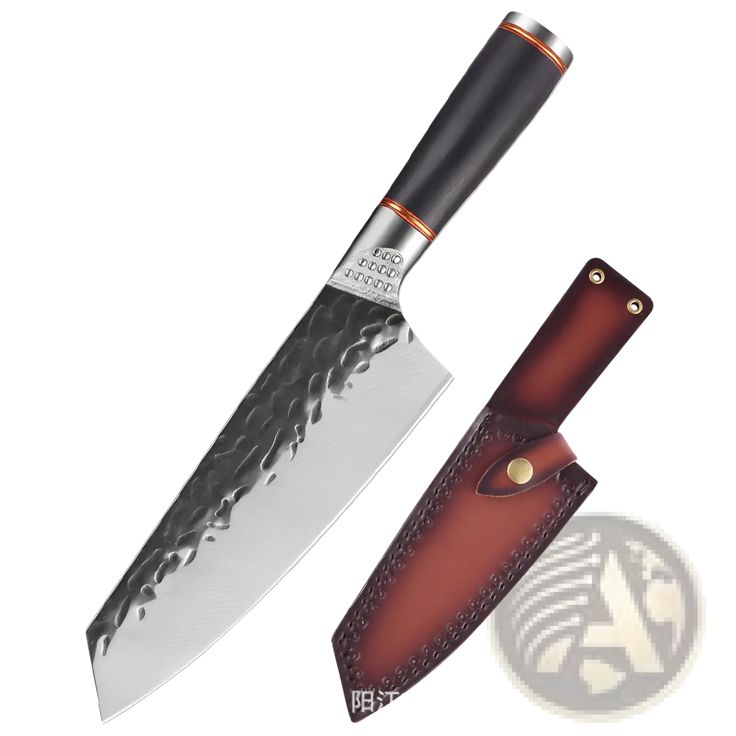 Hammered Stainless Steel Chef Knife Set 5 Piece