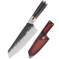 Hammered Stainless Steel Chef Knife Set 5 Piece