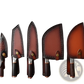Hammered Stainless Steel Chef Knife Set 5 Piece