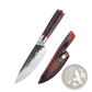 Hammered Stainless Steel Chef Knife Set 5 Piece