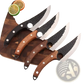 Hammered Steel Boning Knife with Leather Sheath