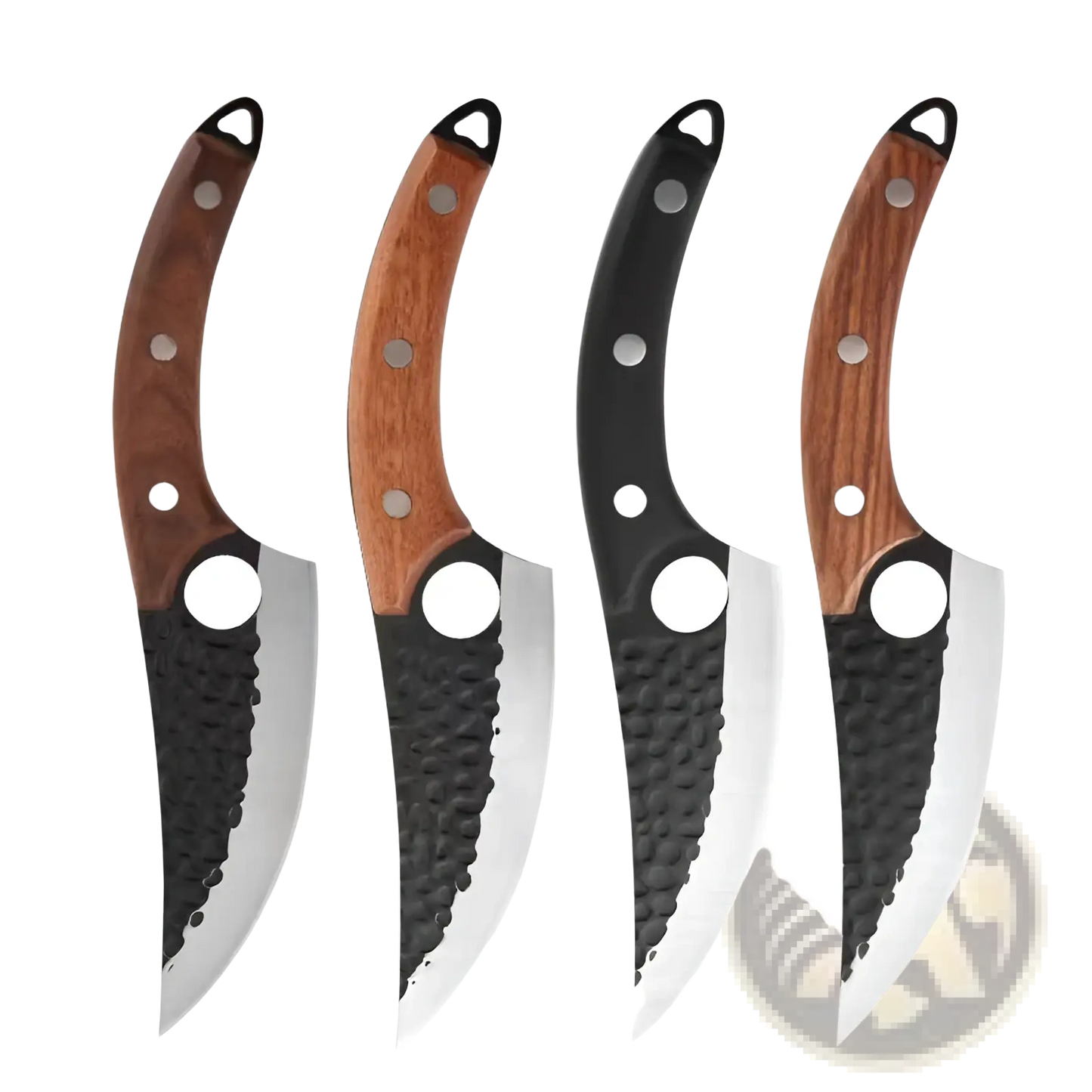 Hammered Steel Boning Knife with Leather Sheath