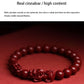 Hand Carved Purple Gold Cinnabar Double Pixiu Bracelet