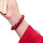 Hand Carved Purple Gold Cinnabar Double Pixiu Bracelet