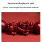 Hand Carved Purple Gold Cinnabar Double Pixiu Bracelet
