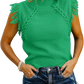 Hand-woven Fringed Sleeveless Knit Sweater Vest