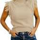 Hand-woven Fringed Sleeveless Knit Sweater Vest